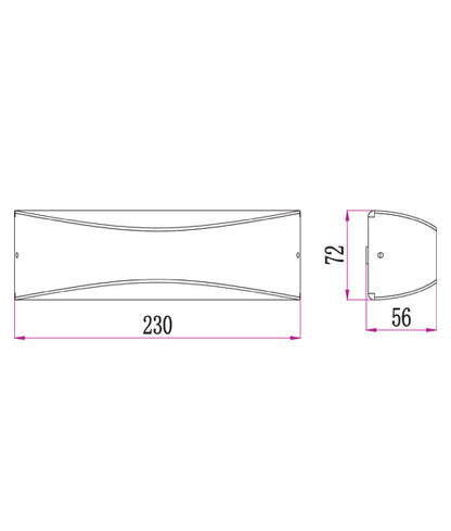 APIS(A): LED Exterior Surface Mounted  Up/Down Wall Lights IP65