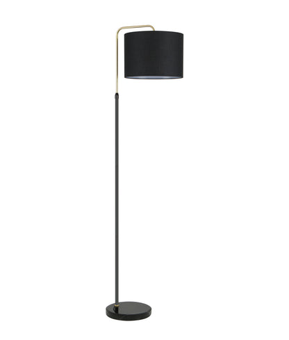 ARRIBA: Drum Shade with Marble Base Height Adjustable Floor Lamps