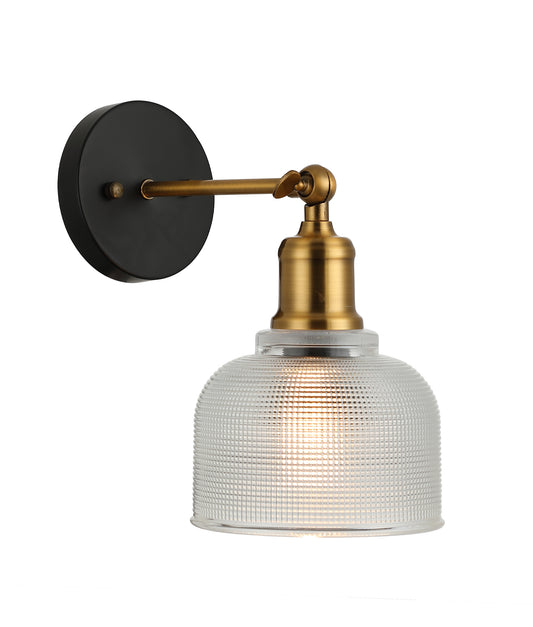 BELL: Interior Dome Clear Segmented Glass Wall Light