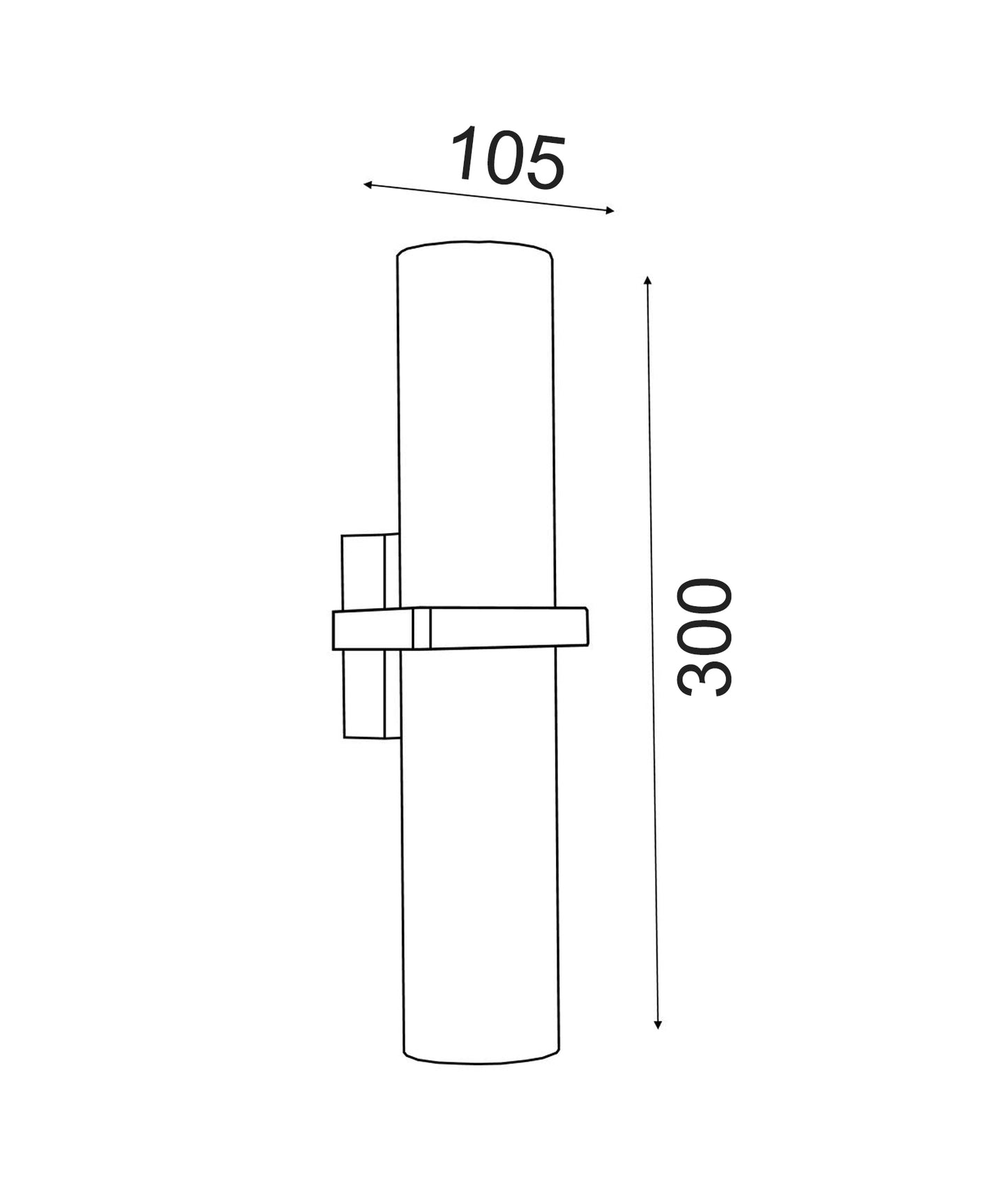 BRILLER: Exterior Black Up/Down Single / Double Pillar Spot Light IP65