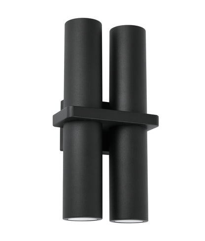 BRILLER: Exterior Black Up/Down Single / Double Pillar Spot Light IP65