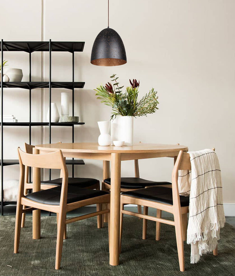 CELESTE: Bohemian Rustic Ellipse Shape Pendant Light – CLA Lighting