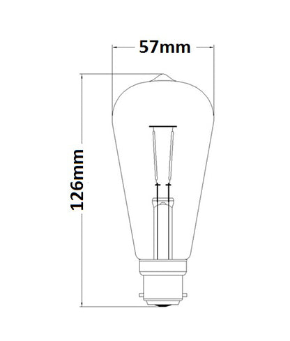 ST57 LED Filament Globes (4W)