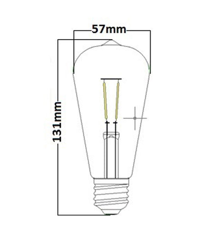 ST57 LED Filament Globes (4W)