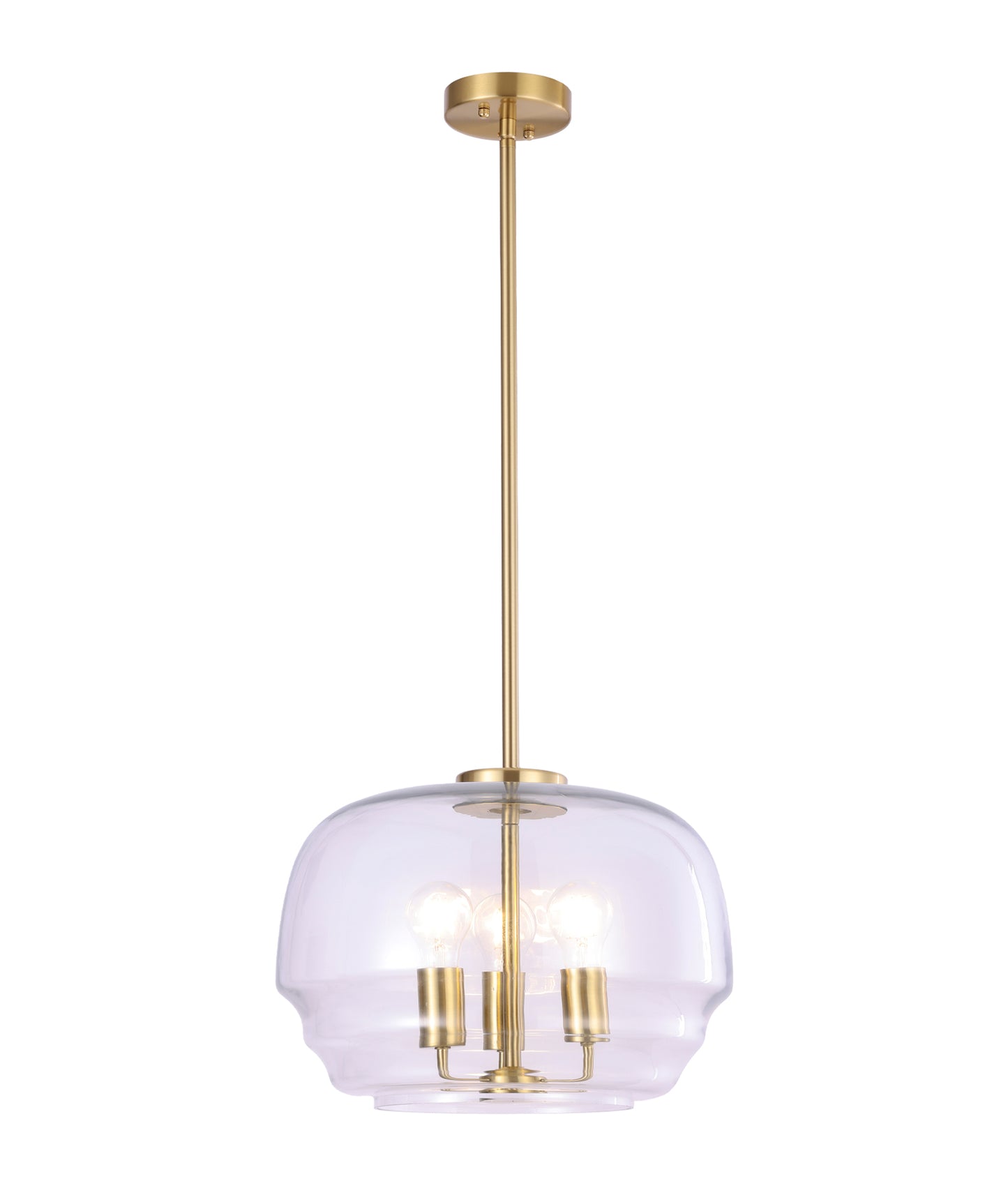 CUAD: Interior Clear Wine Glass Shape Glass Shade Pendant Light
