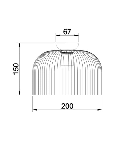 DIYVINTAJ: D.I.Y. Dome Ribbed Glass Batten Fix Ceiling Lights