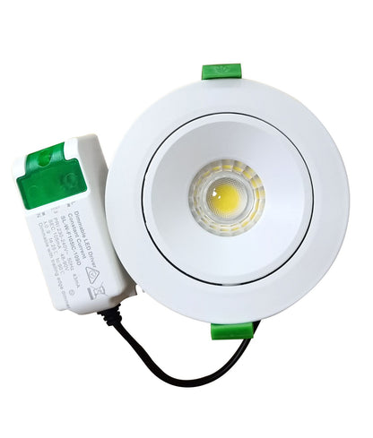 FIREFLY01A: LED Gimbal Dimmable Tri-CCT Recessed Downlight