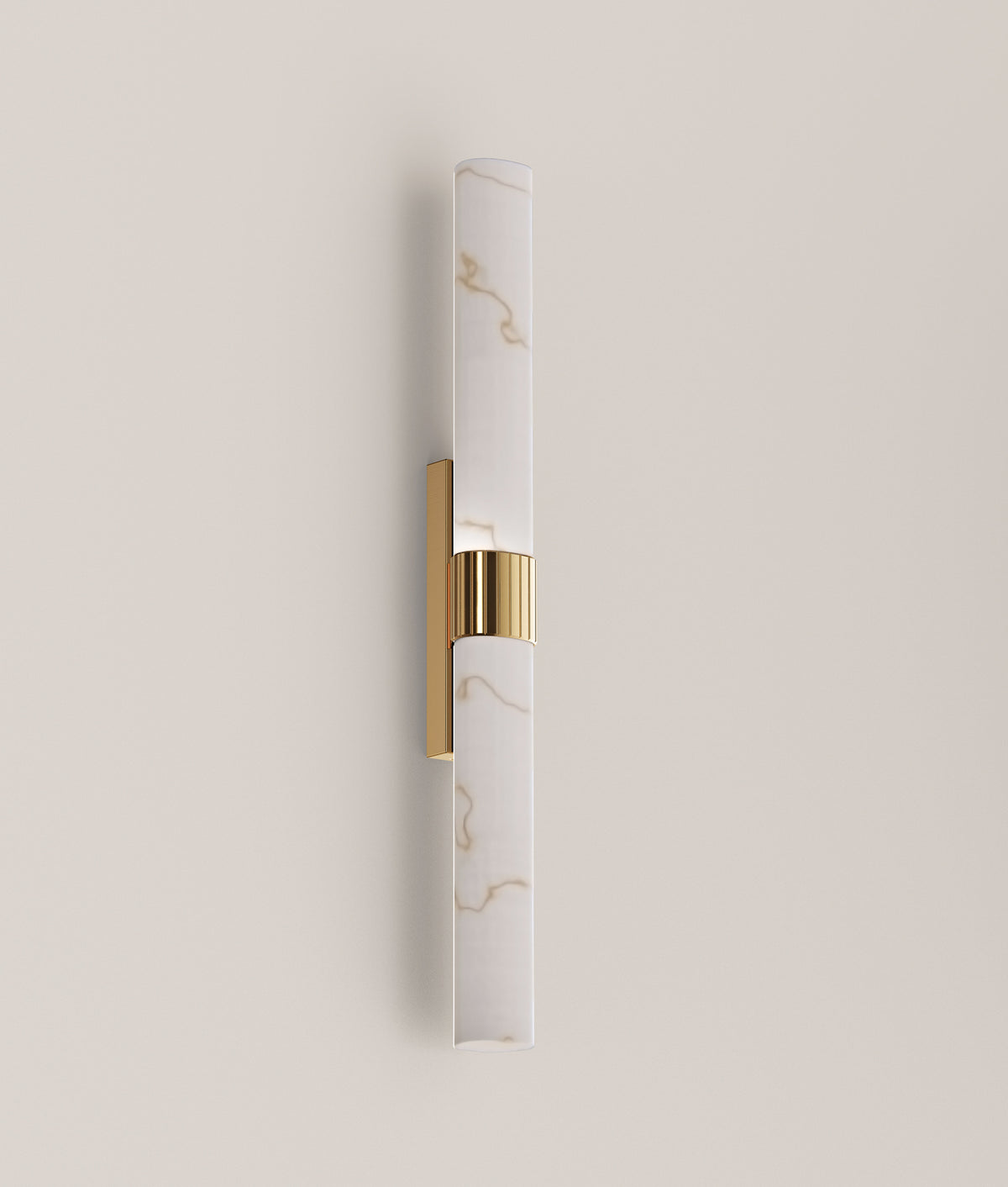 FLECHA: Interior Curved Faux Marble with Veining Effect Wall Lights