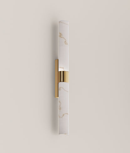 FLECHA: Interior Curved Faux Marble with Veining Effect Wall Lights