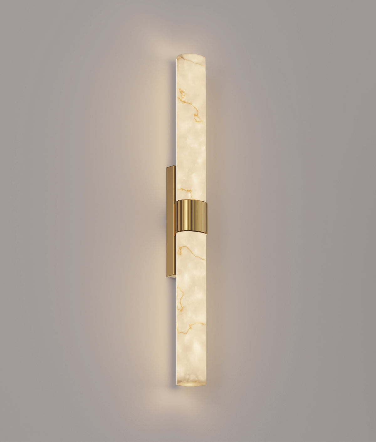 FLECHA: Interior Curved Faux Marble with Veining Effect Wall Lights