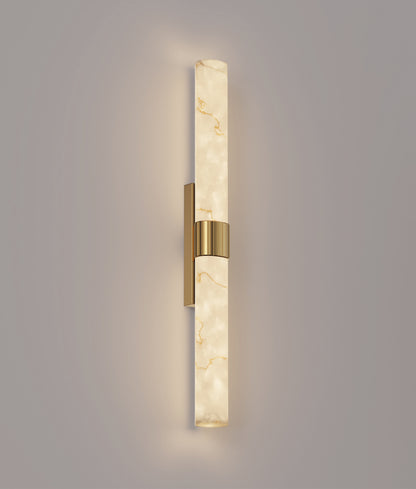 FLECHA: Interior Curved Faux Marble with Veining Effect Wall Lights