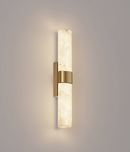 FLECHA: Interior Curved Faux Marble with Veining Effect Wall Lights