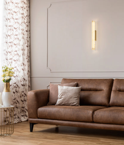 FLECHA: Interior Angled Faux Marble with Veining Effect Wall Lights