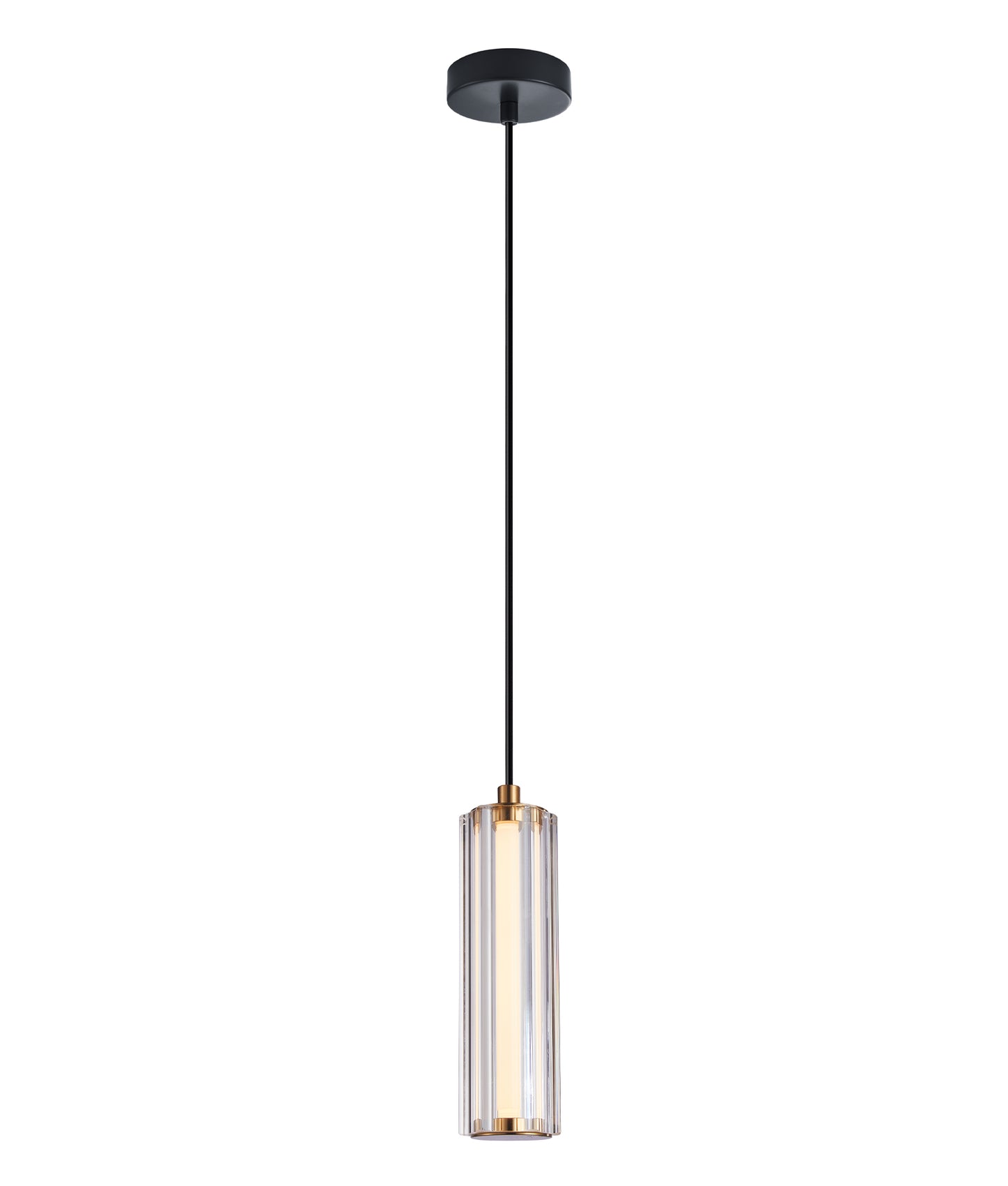 FRECCIA: Interior LED Tri-CCT Glass with Curve Cylinder Pendant Lights