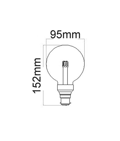 G95 LED Globes Clear / Frosted Diffuser (6W)