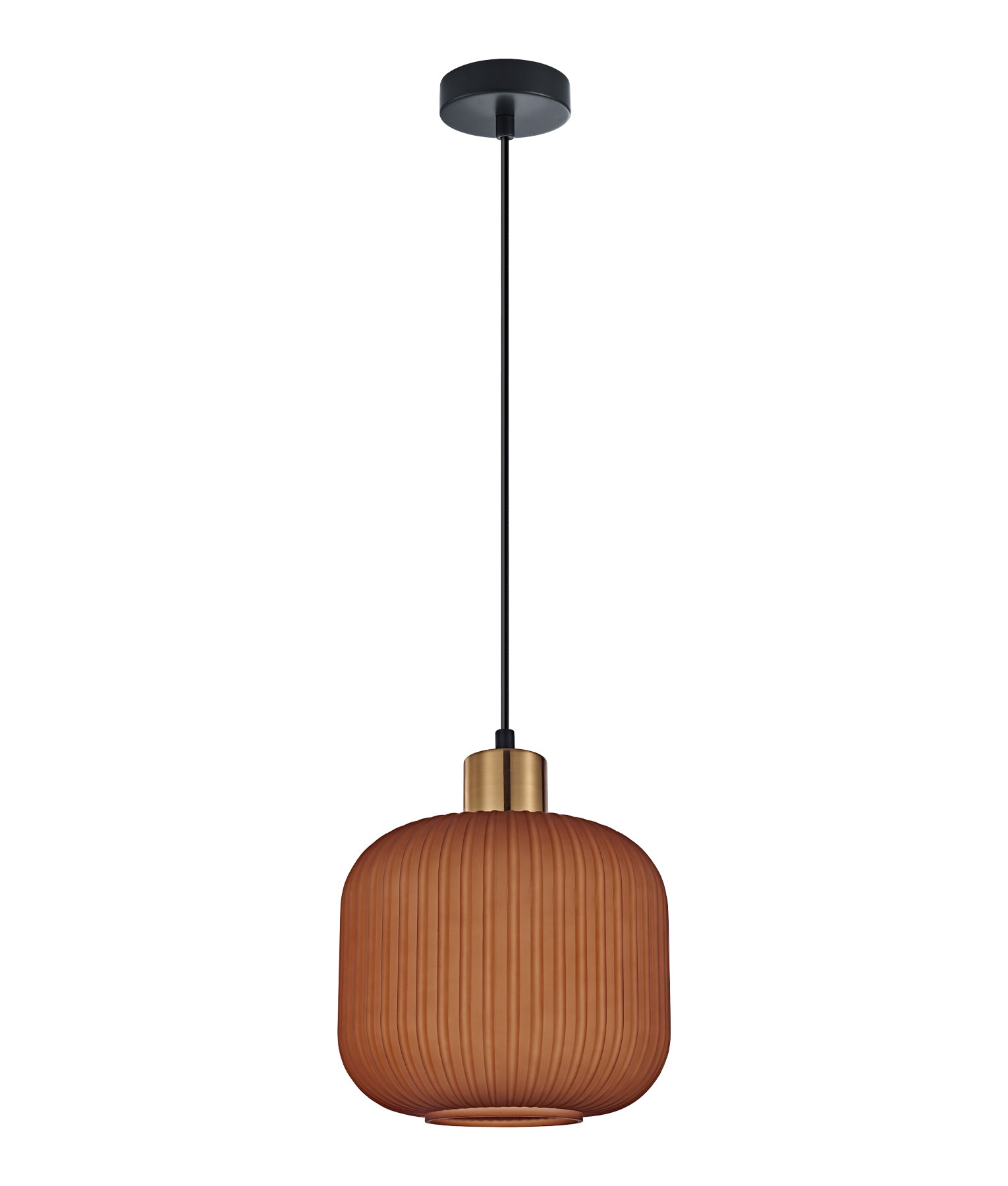 GOMITAS: Interior Translucent Glass Shade with Brass Highlight Pendant ...
