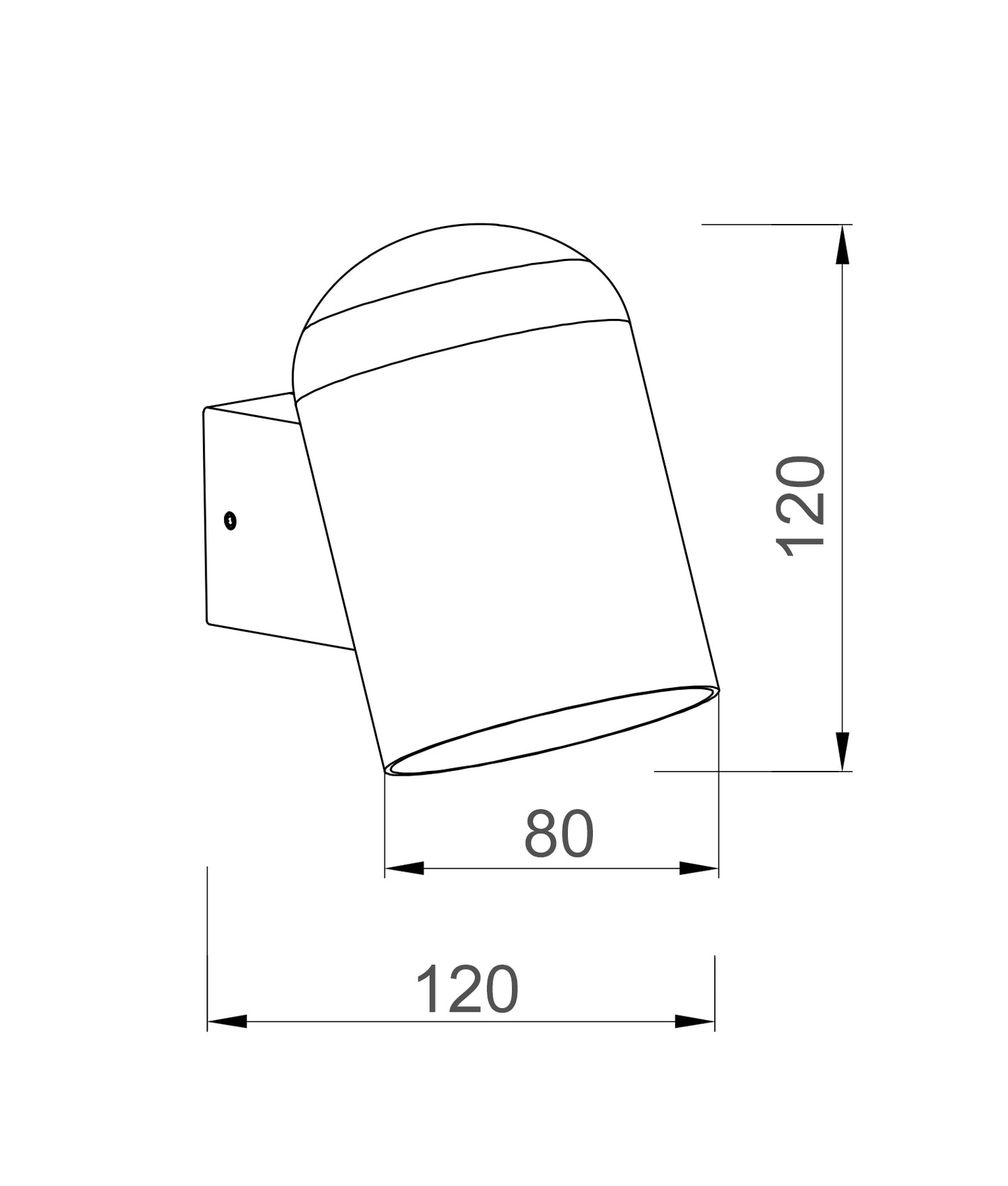 KEILA: Exterior Oval Surface Mounted Wall Lights IP65
