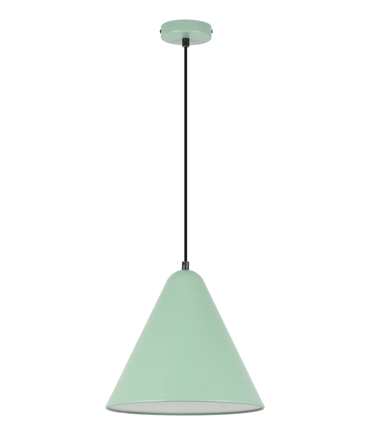 KONUS: Interior Iron Shade with Frosted Diffuser Pendant Lights