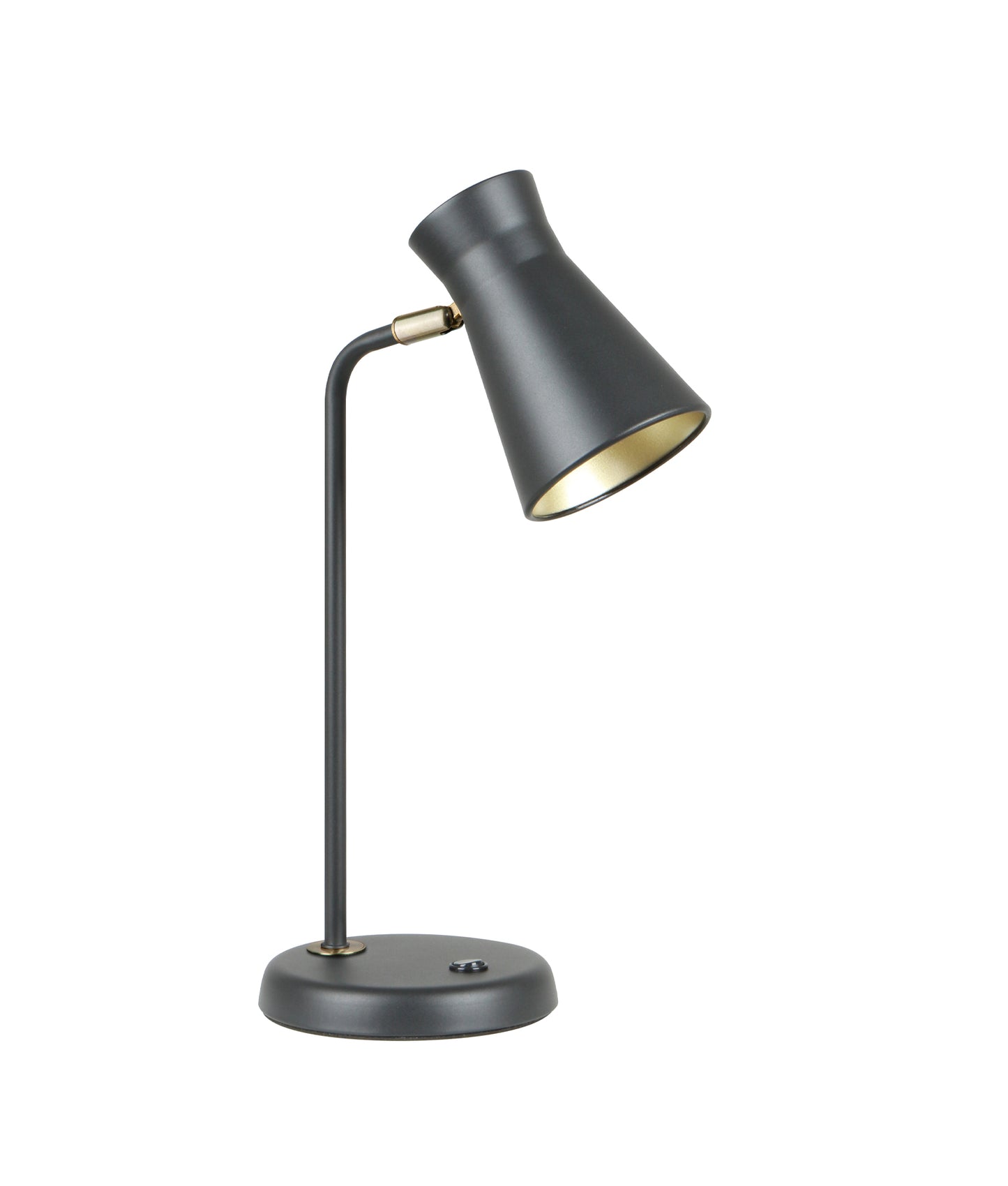 MECTO: Cone Iron Adjustable Shade Antique Brass Highlight Table Lamps