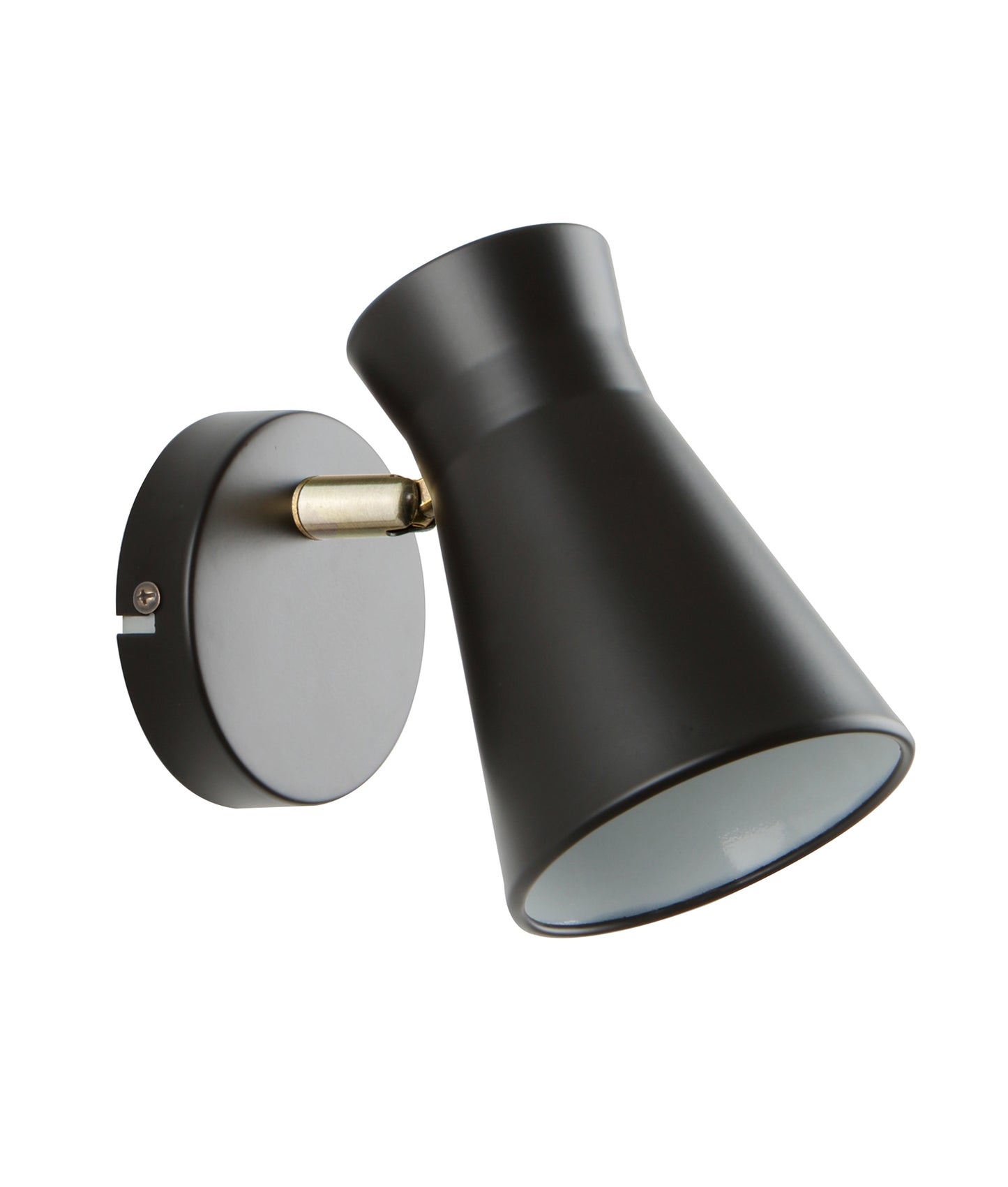 MECTO: Interior Cone Iron Adjustable Shade Antique Brass Highlight Wall Lights
