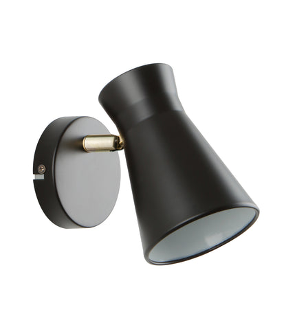MECTO: Interior Cone Iron Adjustable Shade Antique Brass Highlight Wall Lights