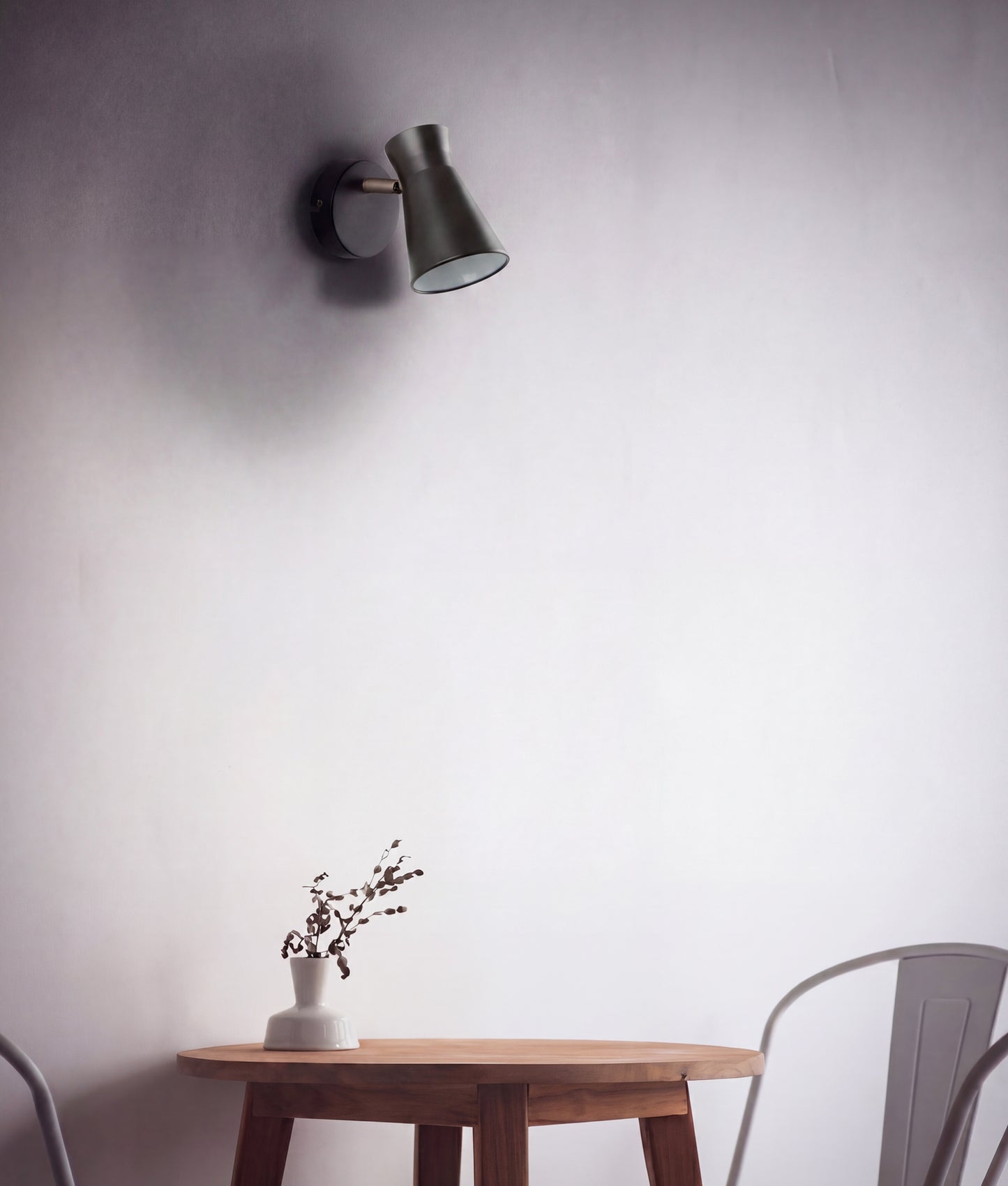 MECTO: Interior Cone Iron Adjustable Shade Antique Brass Highlight Wall Lights