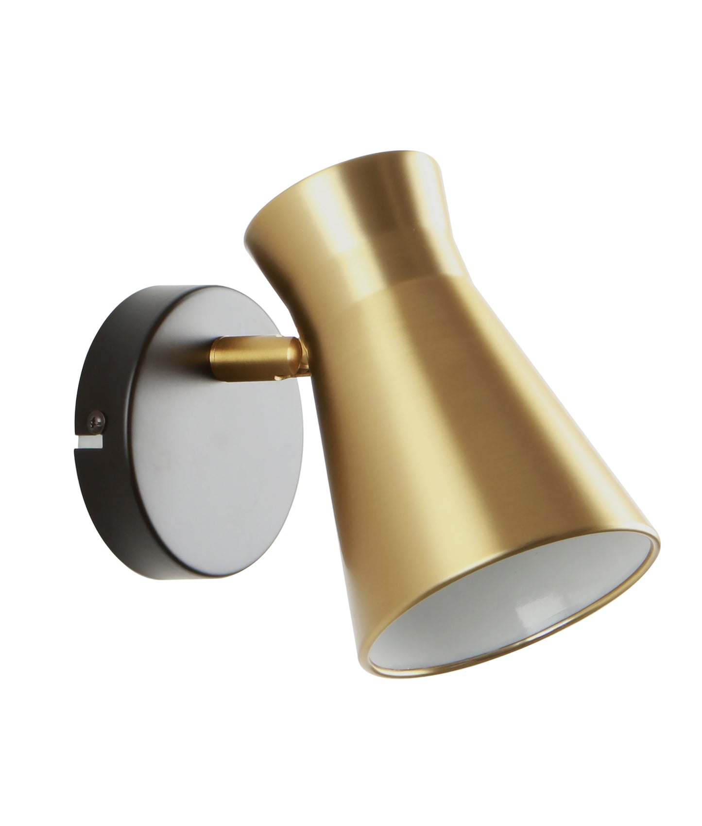 MECTO: Interior Cone Iron Adjustable Shade Antique Brass Highlight Wall Lights