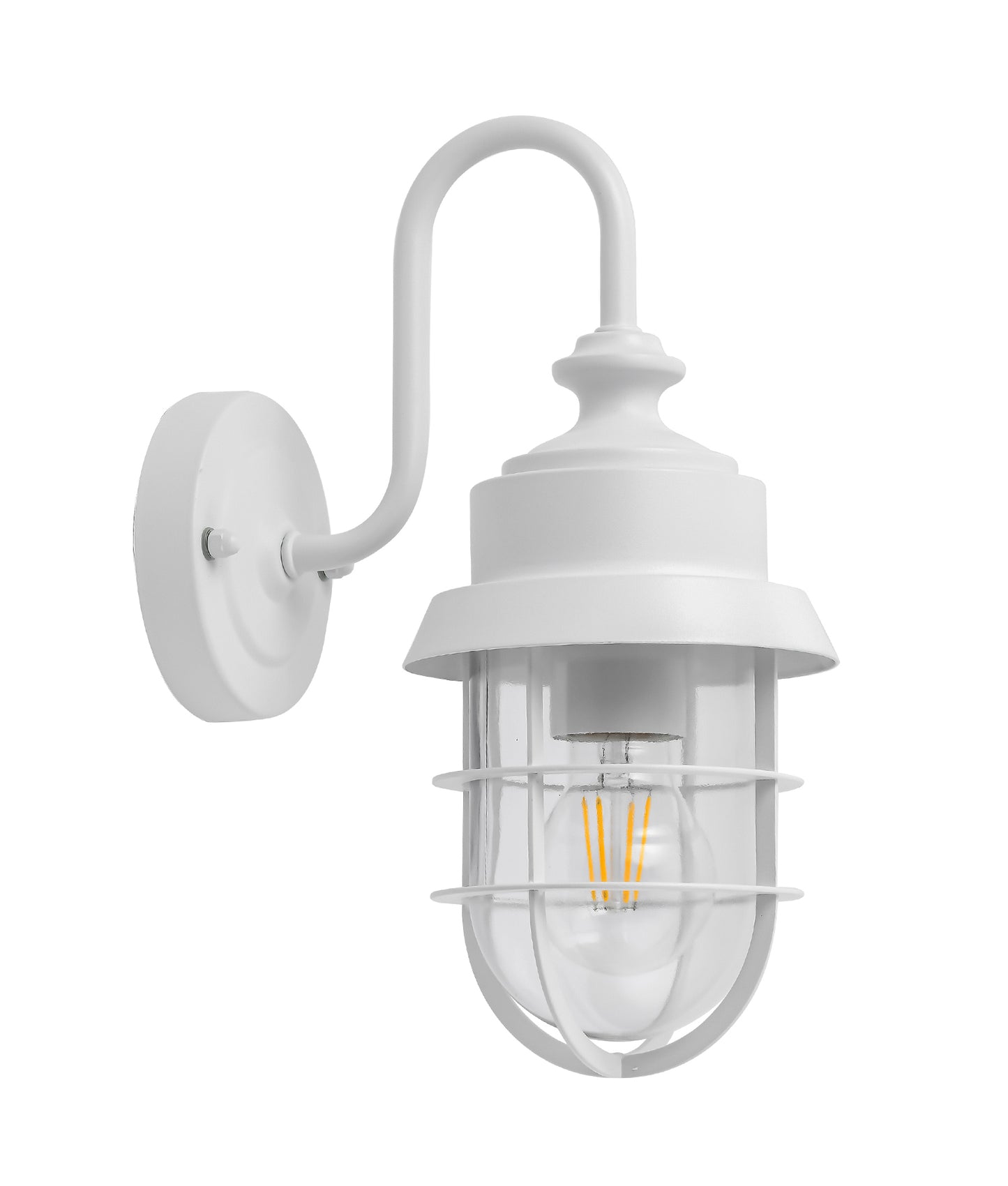 PAROL: Exterior Cylinder Glass with Cage Wall Lights IP44