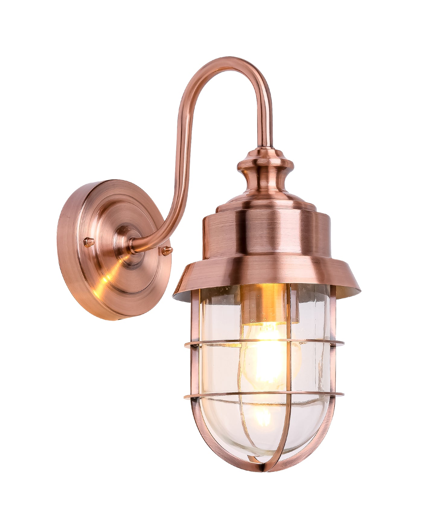 PAROL: Exterior Cylinder Glass with Cage Wall Lights IP44