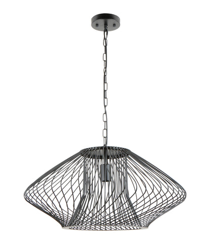 PARRILLA: Interior Oval Cage Iron Pendant Lights OD600mm