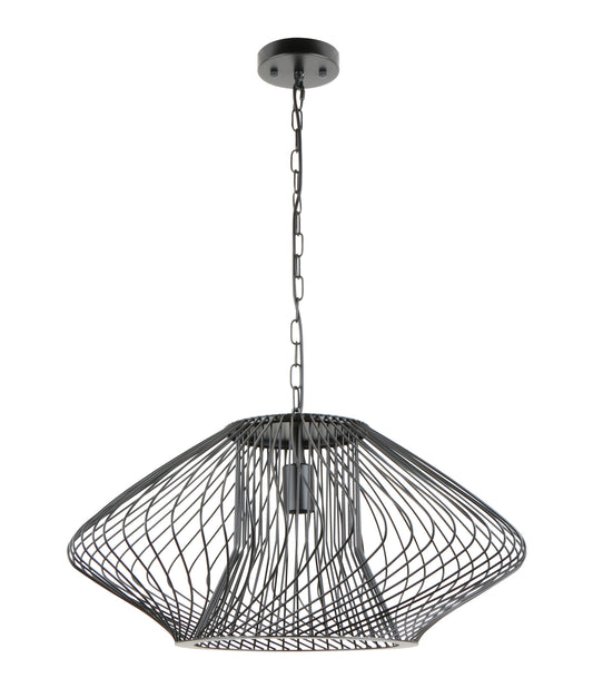 PARRILLA: Interior Oval Cage Iron Pendant Lights OD600mm