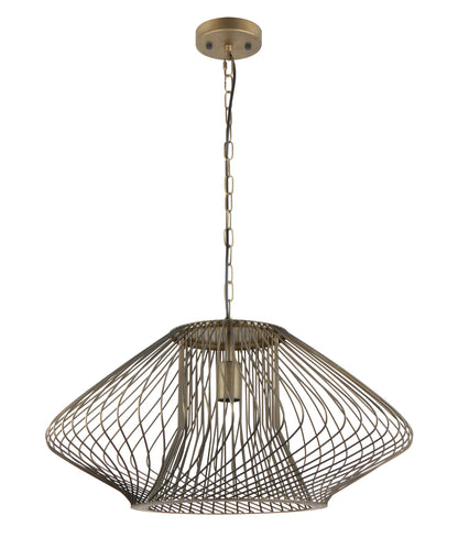 PARRILLA: Interior Oval Cage Iron Pendant Lights OD600mm