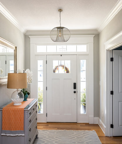 PARRILLA: Interior Round Cage Iron Pendant Lights