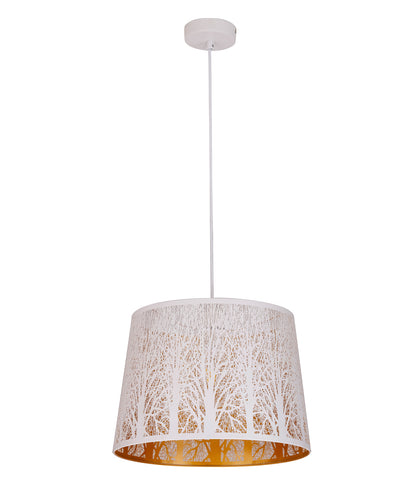 PENSHADE: Interior Slanted with Tree Pattern Laser Cut Pendant Lights