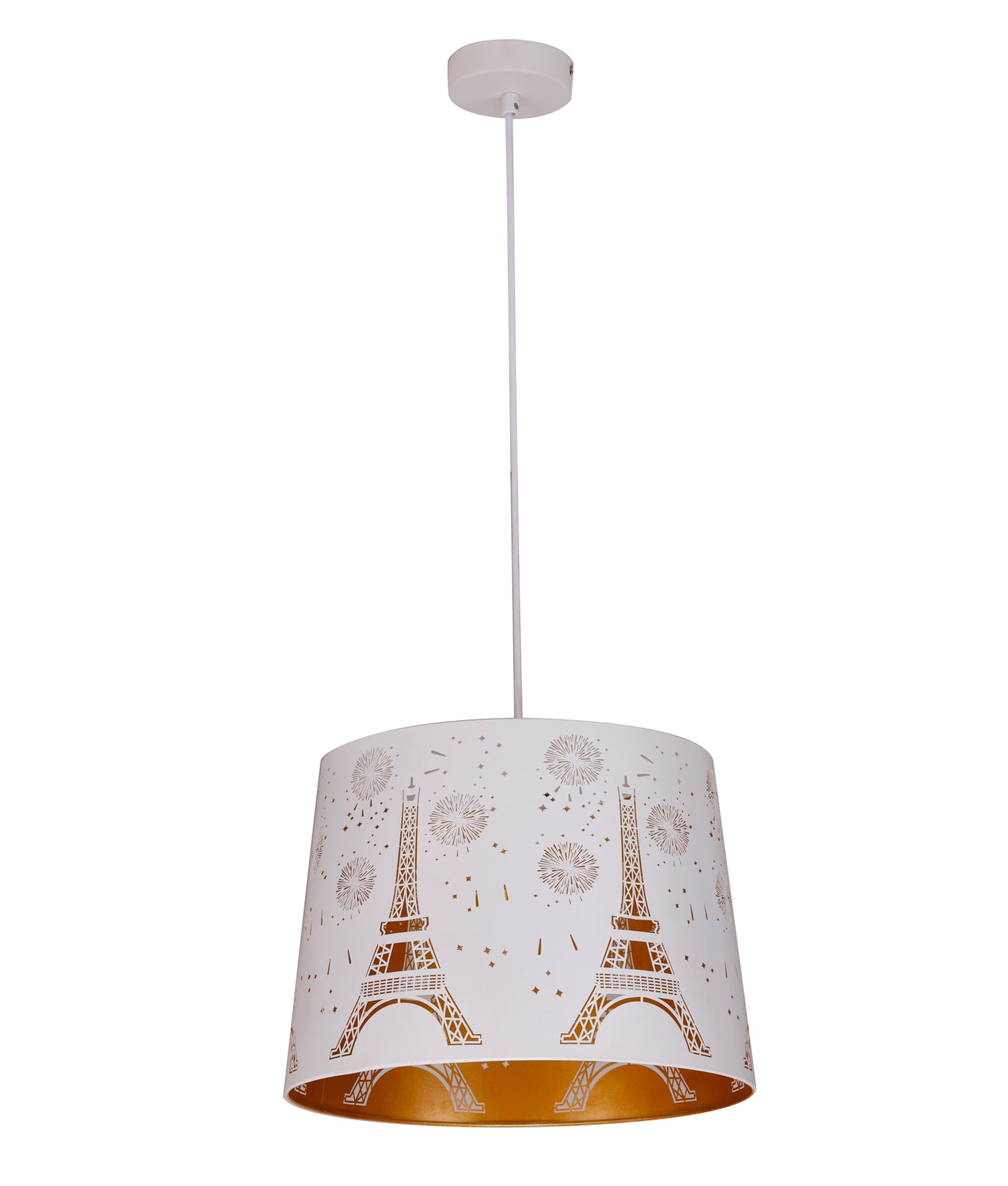 PENSHADE: Interior Slanted with Eiffel Tower Pattern Laser Cut Pendant Lights