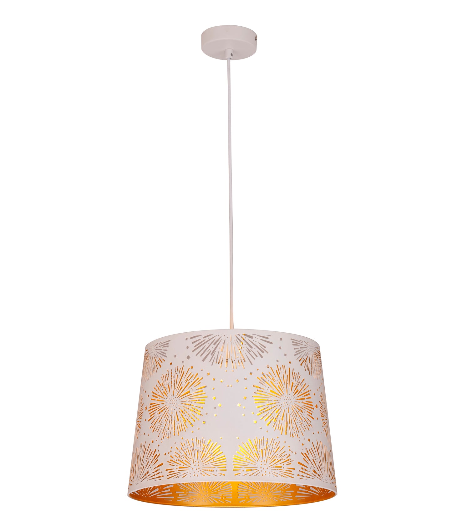 PENSHADE: Interior Slanted with Starburst Pattern Laser Cut Pendant Lights