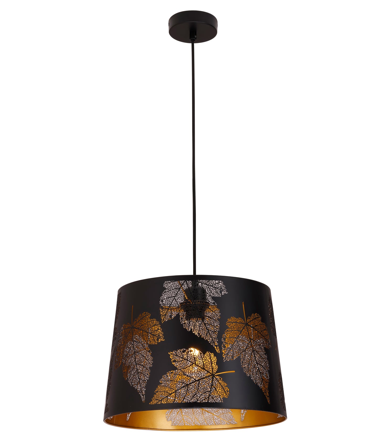 PENSHADE: Interior Slanted with Maple Leaf Pattern Laser Cut Pendant Lights