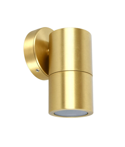 GU10 Exterior Wall Pillar Spot Lights (Solid Polished Brass) IP65