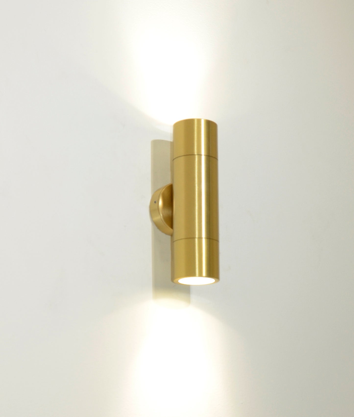 GU10 Exterior Wall Pillar Spot Lights (Solid Polished Brass) IP65