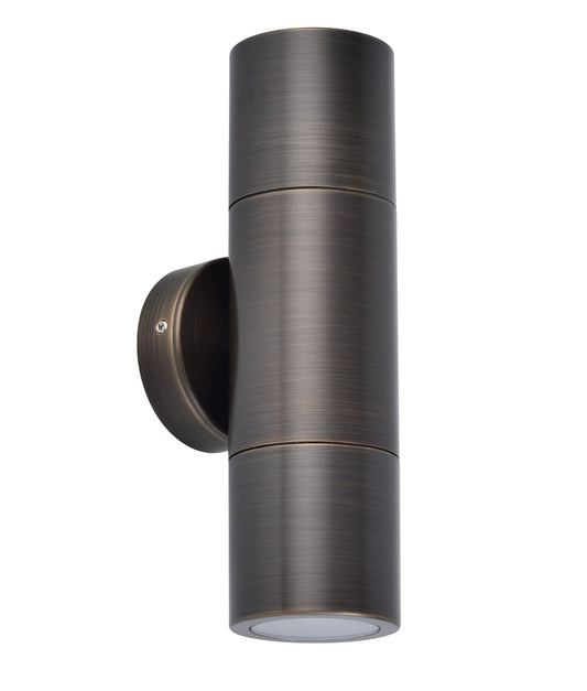 MR16 Exterior Wall Pillar Spot Lights (Rustic Brass) IP65