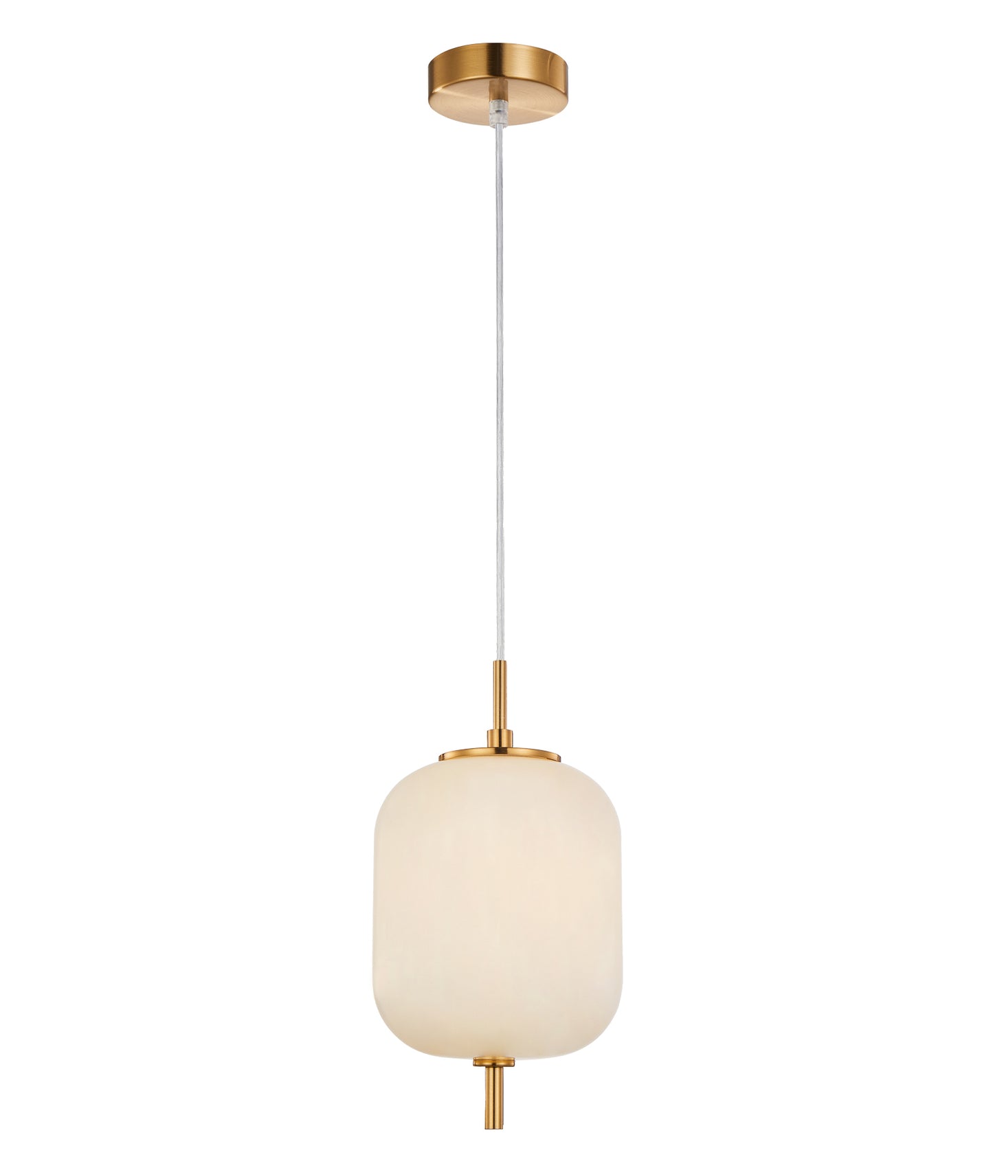 PINO: Interior Opal Matte / Smokey Black Mirror Finish Jar Pendant Lights