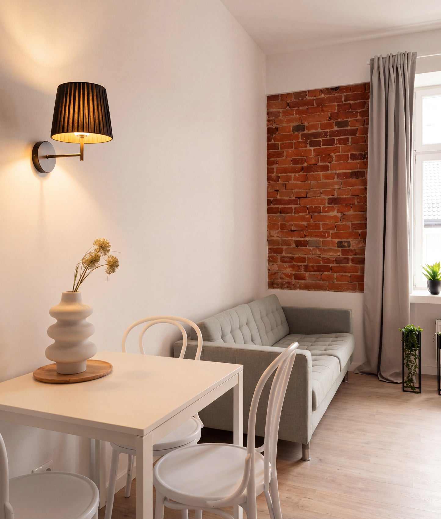 PREGA: Interior Slanted Pleated Fabric Shade Wall Lights