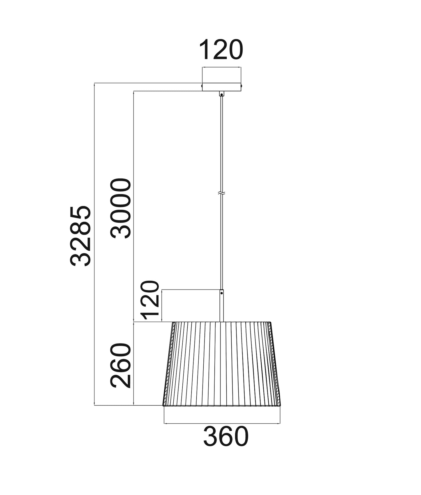 PREGA:  Interior Slanted Pleated Fabric Shade Pendant Lights