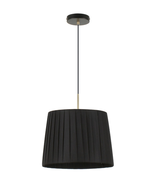 PREGA:  Interior Slanted Pleated Fabric Shade Pendant Lights