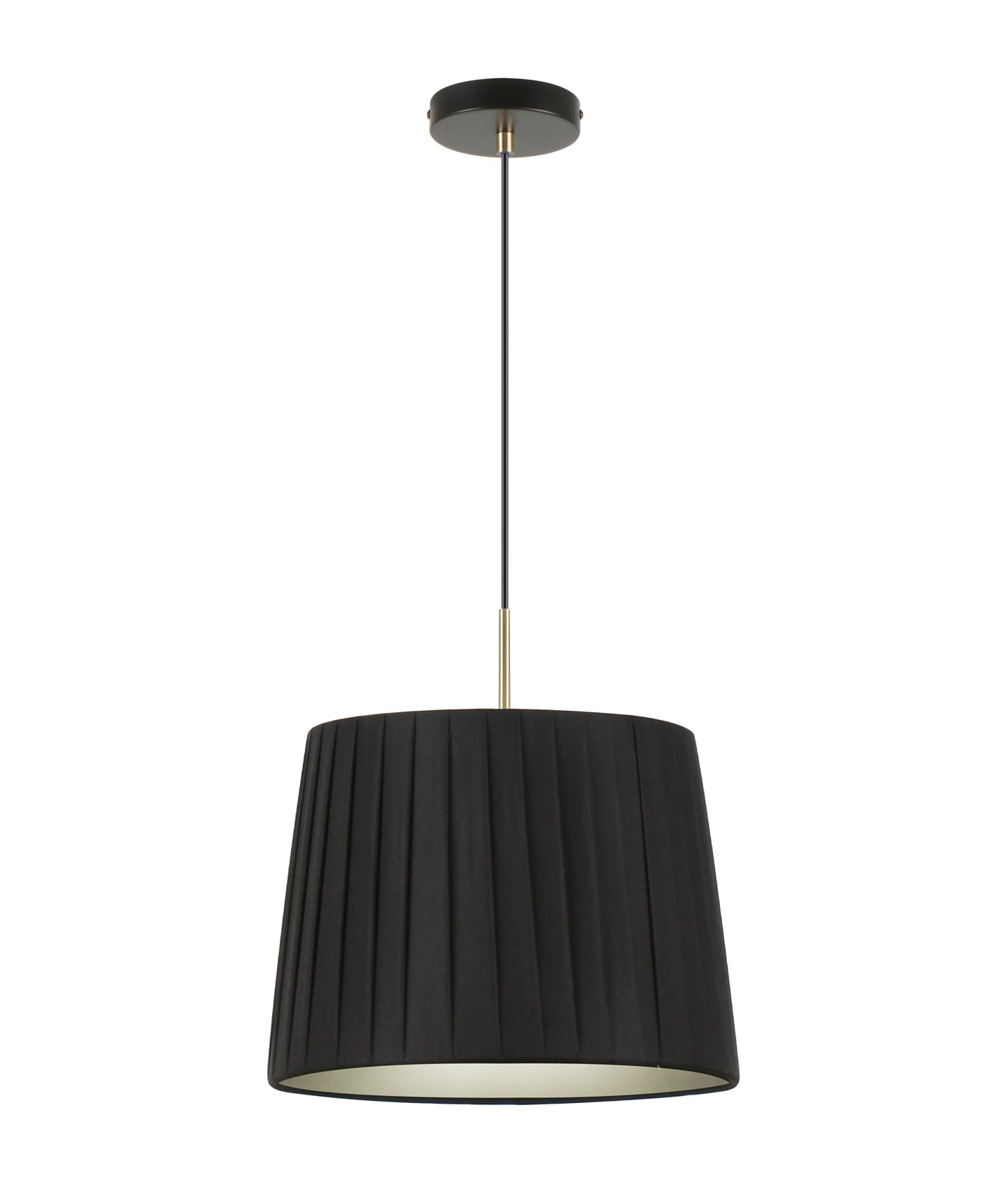 PREGA:  Interior Slanted Pleated Fabric Shade Pendant Lights