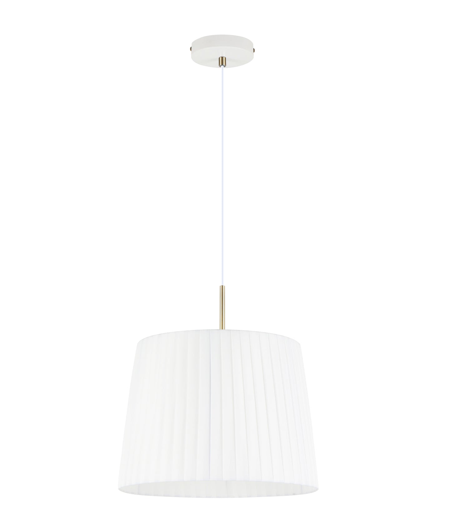 PREGA:  Interior Slanted Pleated Fabric Shade Pendant Lights