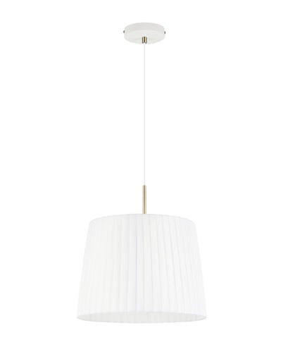 PREGA:  Interior Slanted Pleated Fabric Shade Pendant Lights