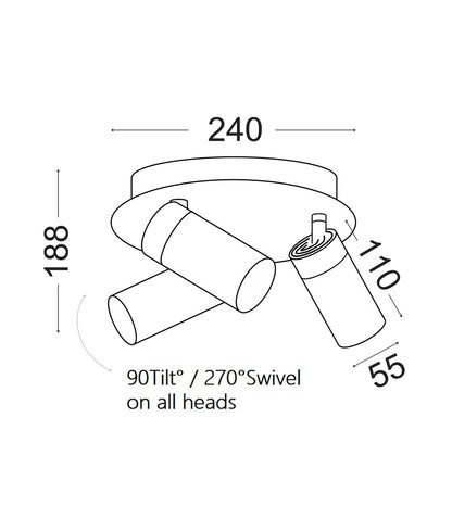 SAKUP: Exterior GU10 Adjustable Ceiling Spot Lights IP54