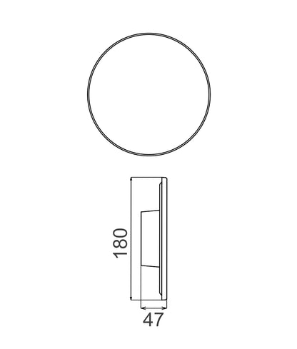 SHADOWTRI: Exterior LED Tri-CCT Round Backlit Wall Lights IP65 & IK08