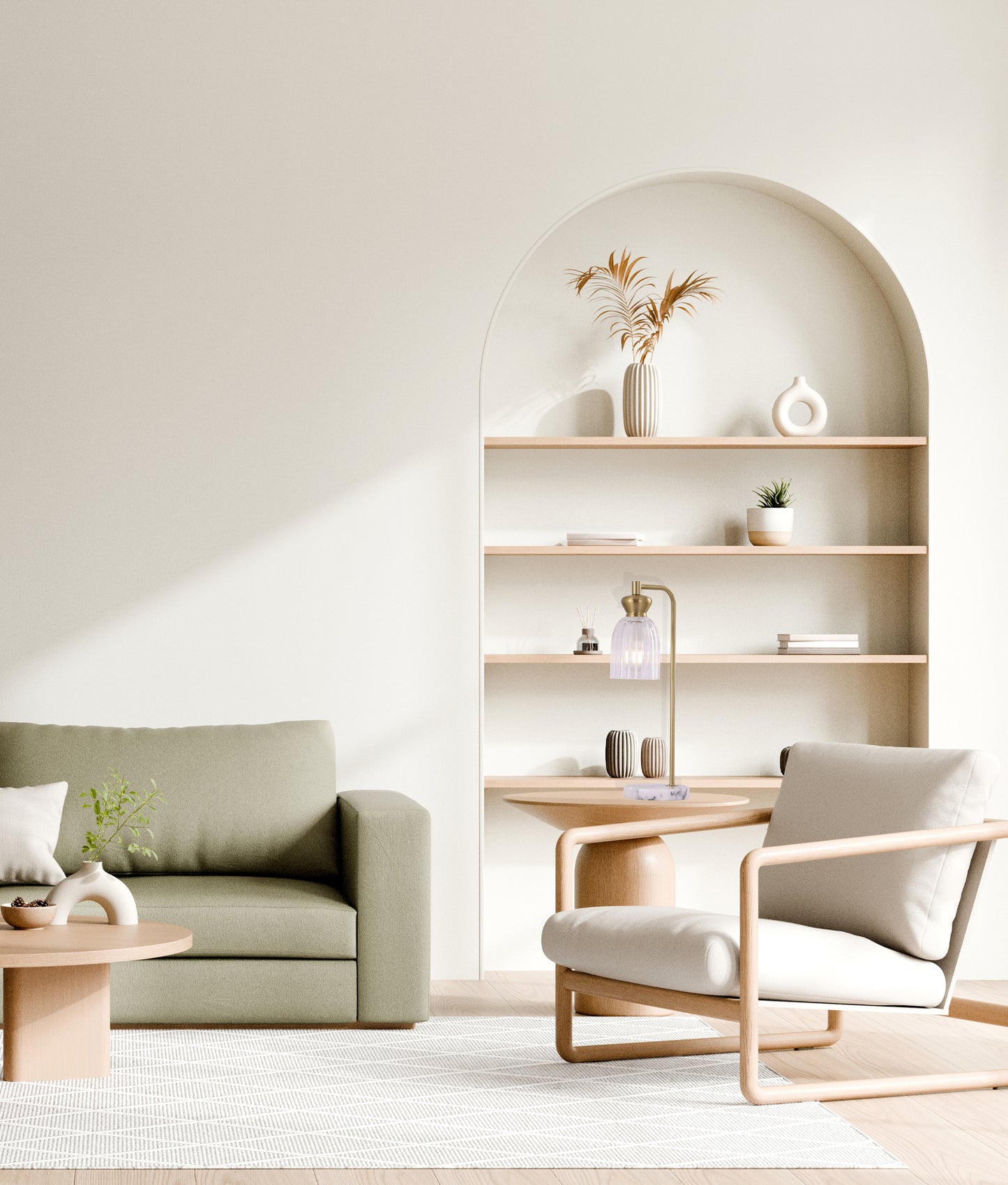 SINO: Interior Ellipse Clear Glass Shade Marble Base Table Lamps